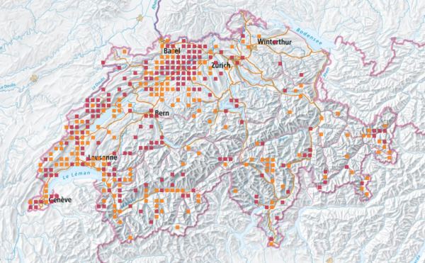 Carte de distribution d'Eristalis tenax