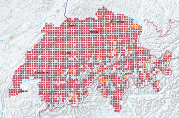 Carte de distribution de Polyommatus icarus